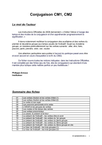 Conjugaison CM1, CM2