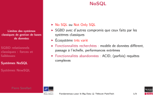 No SQL ou Not Only SQL SGBD avec d`autres