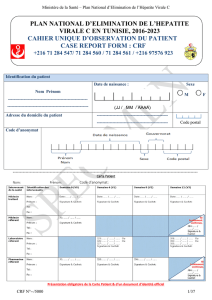 06_Annexe VI CRF_PNEHVC Tunisie 2016_2023