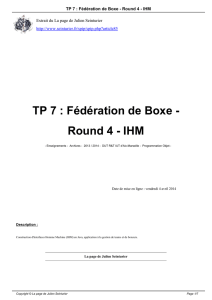 TP 7 : Fédération de Boxe - Round 4 - IHM