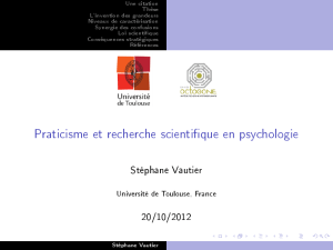 Praticisme et recherche scientifique en psychologie