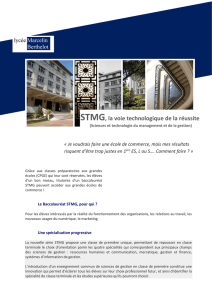 Plaquette STMG - Lycée Marcelin Berthelot