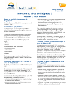 L`infection par le virus de l`hépatite C