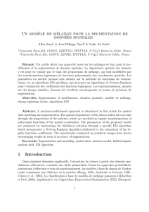 Un modèle de mélange pour la segmentation de données spatiales