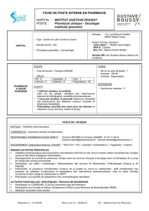 Pharmacie clinique - Oncologie médicale (poumon