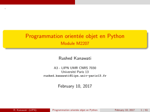 Programmation orientée objet en Python