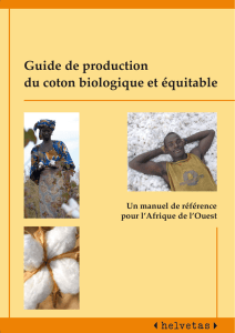 Guide de production du coton biologique et équitable