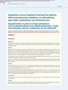 outpatients versus inpatients treatment for patients with acute