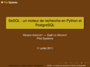 SeSQL : un moteur de recherche en Python et