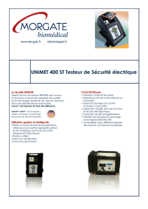 UNIMET 400 ST Testeur de Sécurité électrique