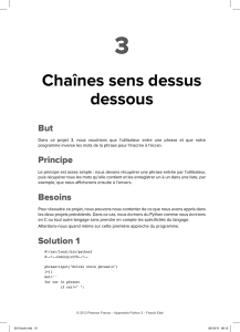 3 Chaînes sens dessus dessous