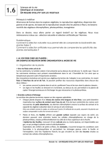 1 Prérequis à mobiliser Alternance de formes dans les espèces