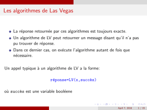 Les algorithmes de Las Vegas