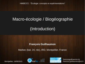 Macro-écologie / Biogéographie (Introduction)
