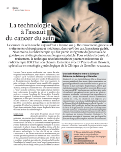 du cancer du sein La technologie à l`assaut