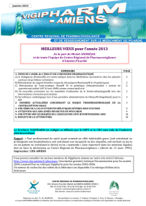 Vigipharm Amiens 2013 - CHU Amiens