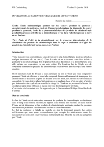 Lord de chaque traitement chimiothérapie on prélèvera deux frottis