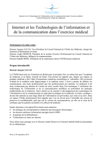 Internet et les Technologies de l`information et de la communication