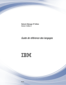 IBM Tivoli Network Manager IP Edition : Guide de référence des