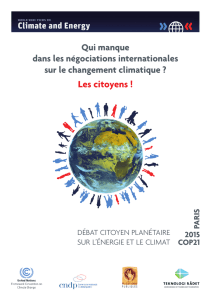 Les citoyens - World Wide Views on Climate and Energy