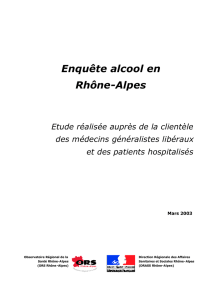 Enquête alcool en Rhône-Alpes - ORS Rhône
