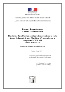 Rapport de maintenance ANSSI-CC-2014/06