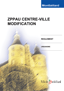ZPPAU : règlement Centre Ville
