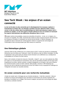 Sea Tech Week : les enjeux d`un océan connecté