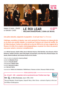 LE ROI LEAR - Théâtre de l`Archipel