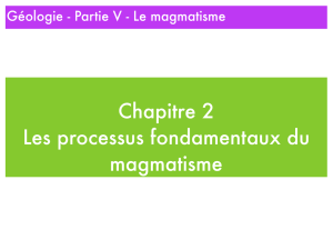Chapitre 2 Les processus fondamentaux du magmatisme