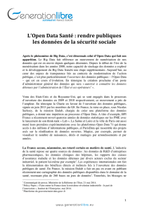 L`Open Data Santé : rendre publiques les données de la sécurité
