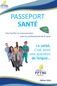 passeport santé - Fédération des francophones de Terre