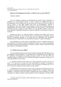 1 Repenser le développement du monde : Le Brésil se met