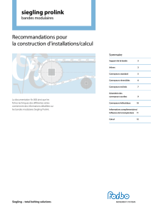 Recommandations pour la construction d`installations/calcul