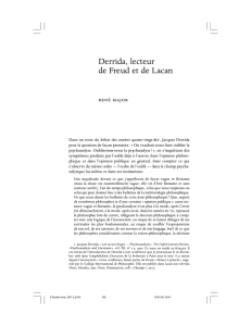 Derrida, lecteur de Freud et de Lacan