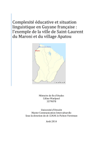 Complexité éducative et situation linguistique en Guyane française