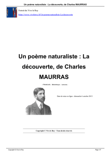 Un poème naturaliste : La découverte, de Charles