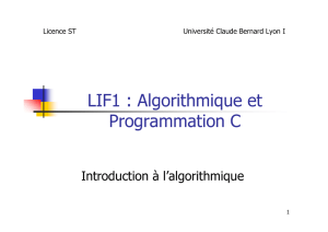 LIF1 : Algorithmique et Programmation C - Parcours-Fac