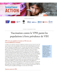 Vaccination contre le VPH parmi les populations a forte prevalence