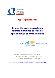 Projets libres de recherche en sciences Humaines et sociales