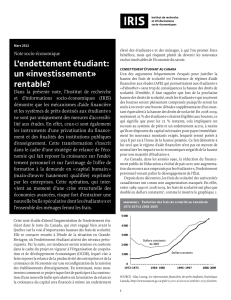 L`endettement étudiant: un «investissement» rentable?