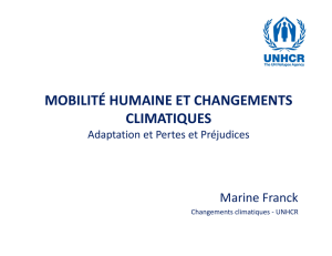 mobilité humaine et changements climatiques