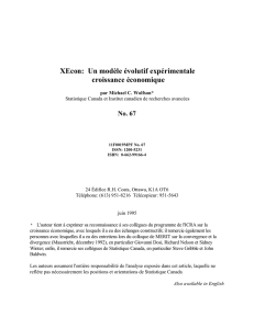 XEcon: Un modèle évolutif expérimentale croissance économique