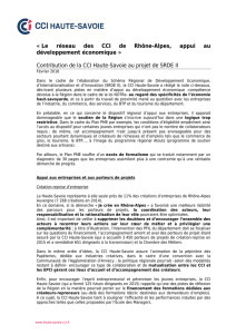 Contribution de la CCI Haute-Savoie au projet de S