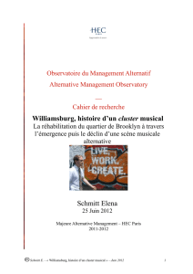 Williamsburg, histoire d`un cluster musical Schmitt Elena