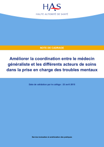 Note de cadrage