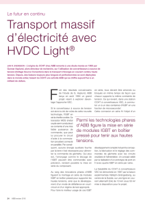 Transport massif d`électricité avec HVDC Light