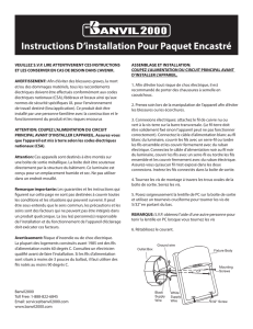 Instructions D`installation Pour Paquet Encastré