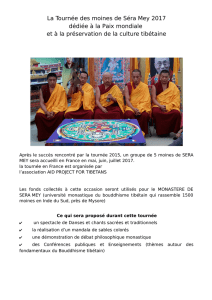 La Tournée des moines de Séra Mey 2017 dédiée à la Paix