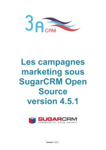 Création et suivi de Campagnes d`Emailing sous SugarCRM